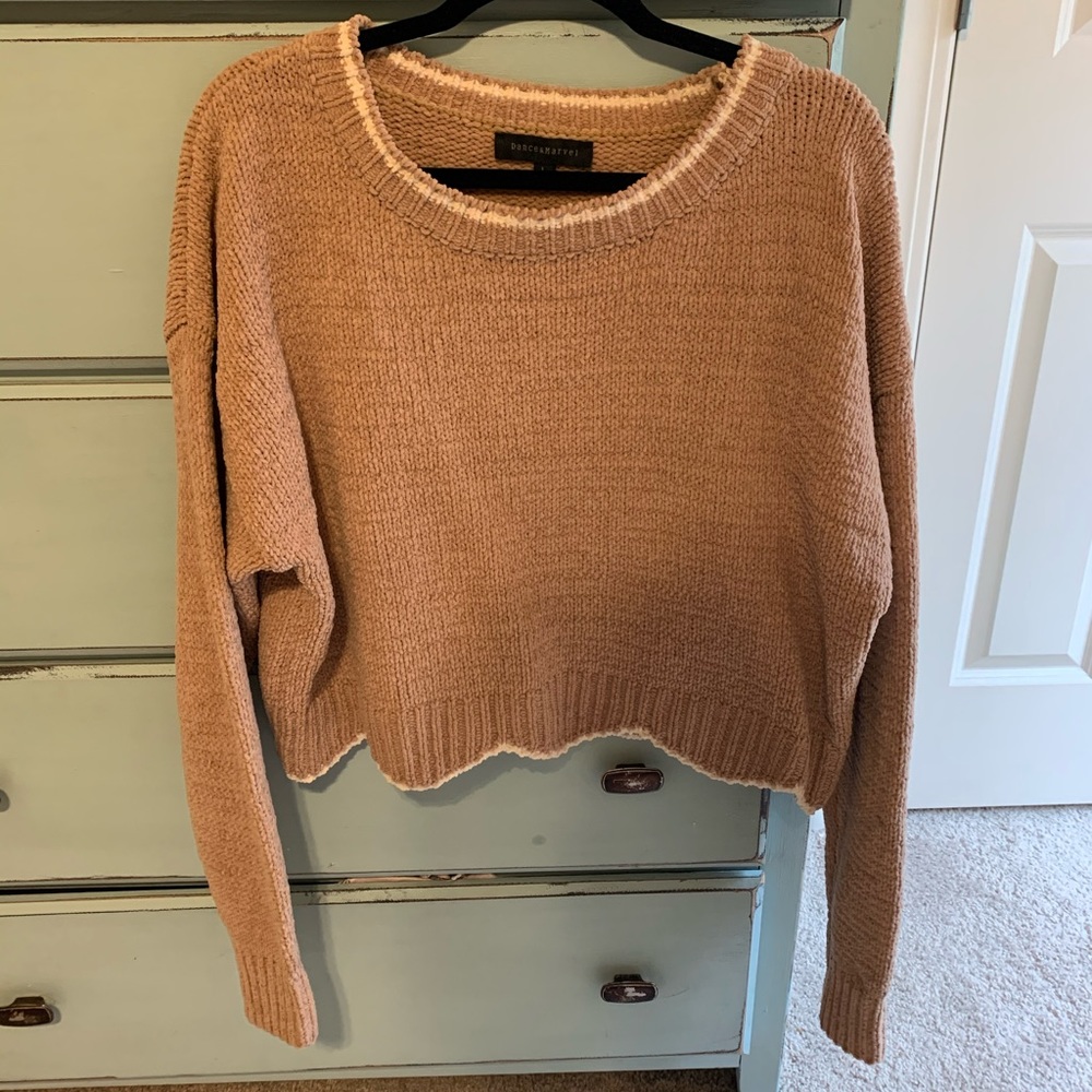 Tan Cropped Sweater
